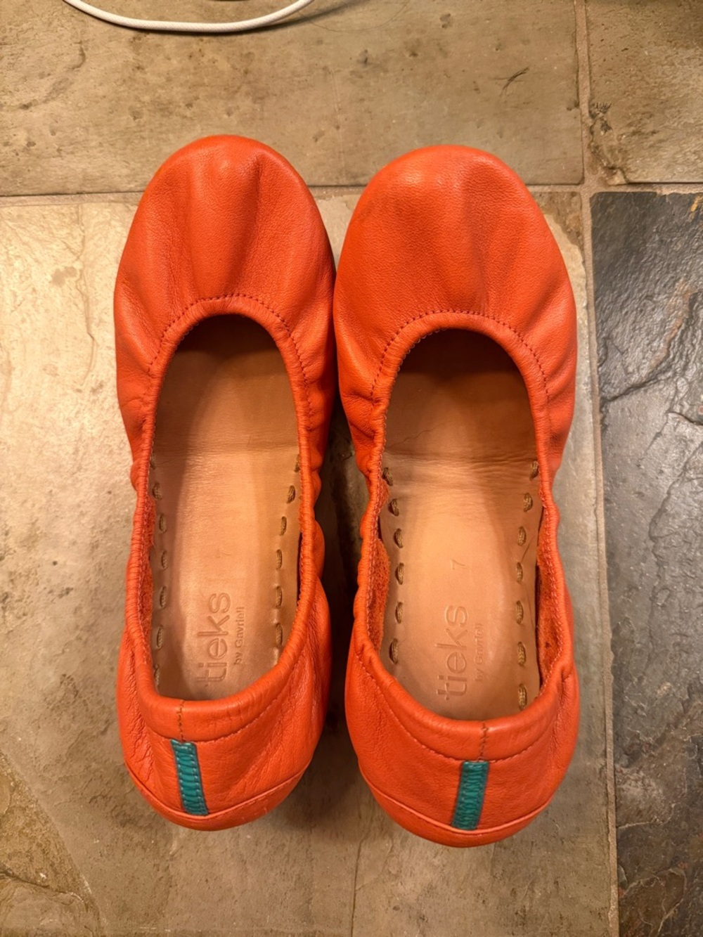 Tieks Orange Ballet Flats